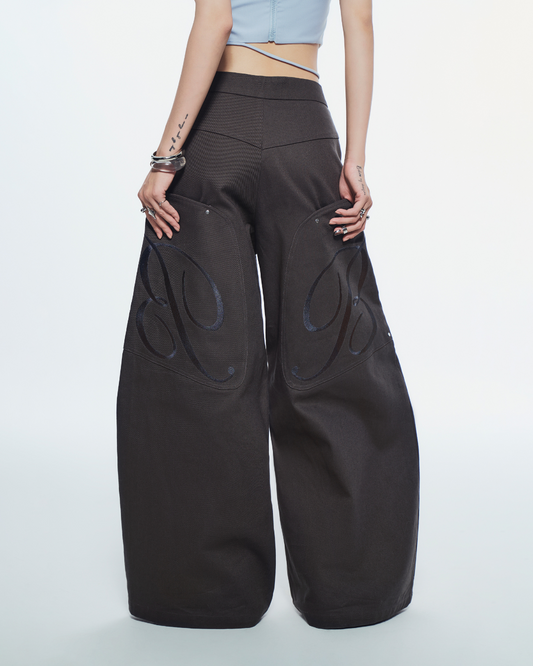 Mid-rise long straight-leg pants – Bunnyhill Concept