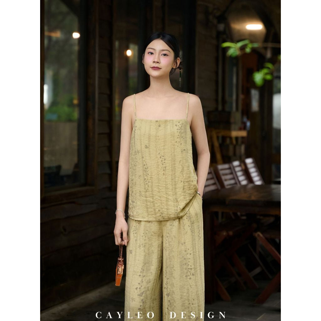 Tie-Back Camisole Linen Set
