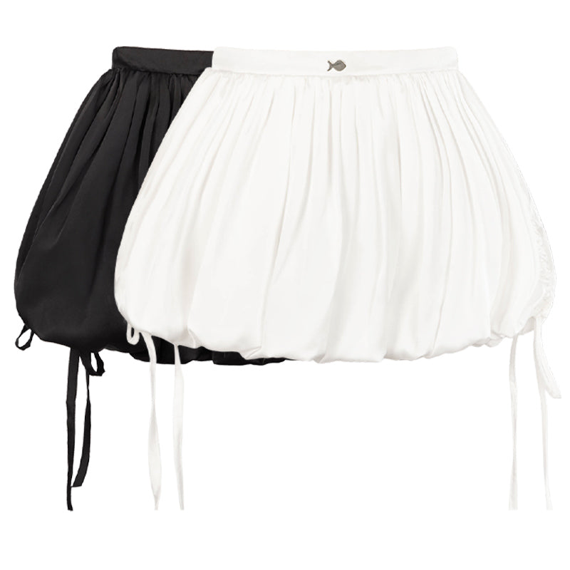 Black and white petticoats on a white background